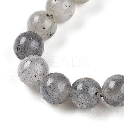 Natural Labradorite Beads Stretch Bracelets BJEW-T022-04E-1