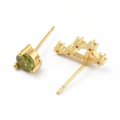 Cubic Zirconia Constellation Asymmetrical Earrings EJEW-C035-16G-08-1