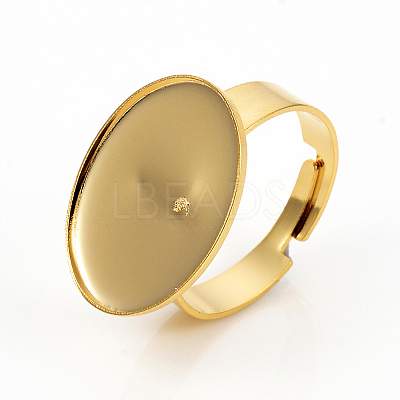 Adjustable 201 Stainless Steel Finger Rings Components STAS-I149-12G-1