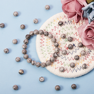 200Pcs Natural Map Stone/Polychrome Jasper/Picasso Stone/Picasso Jasper Beads G-CJ0001-61-1