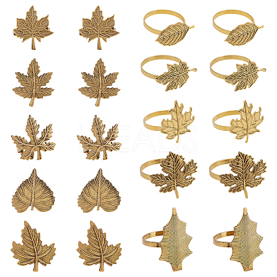20Pcs 10 Styles Iron Napkin Rings DIY-GO0002-94-1