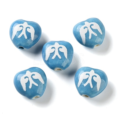 Printed Handmade Porcelain Beads FIND-H023-01D-1