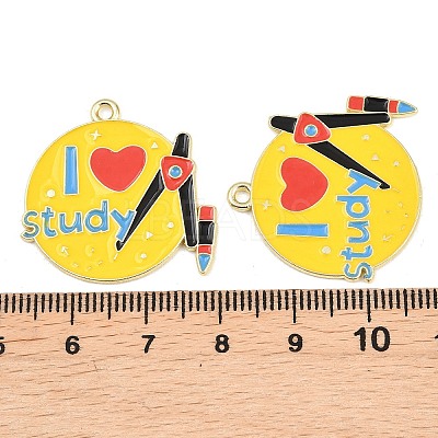 Alloy Enamel Pendants ENAM-L055-01K-02-1