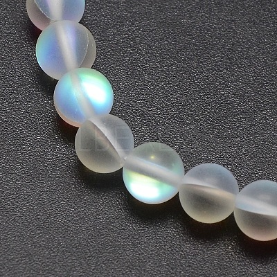 Synthetic Moonstone Beads Strands X-G-F142-6mm-01-1