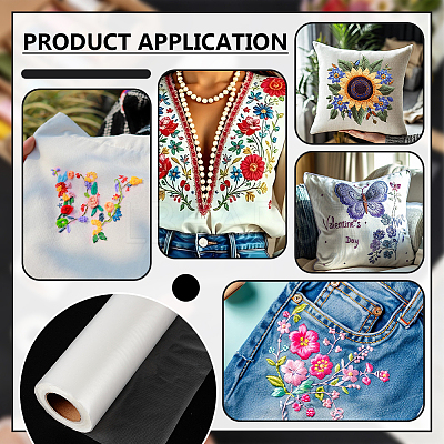 PVA Stick and Stitch Embroidery DIY-WH0671-517A-1
