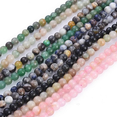 Natural Gemstone Beads Strands G-F591-03M-6mm-1