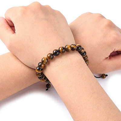 Adjustable Nylon Cord Braided Bead Bracelets BJEW-F308-55E-1