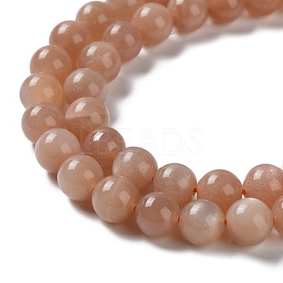 Round Natural Sunstone Beads Strands X-G-F222-33-8mm-1-1