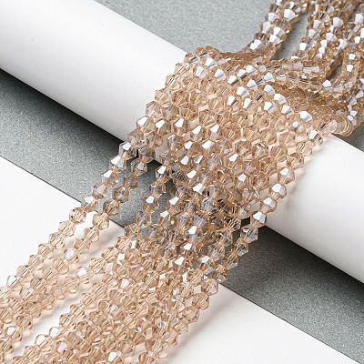 Transparent Electroplate Glass Beads Strands LS-EGLA-A039-T3mm-A12-1