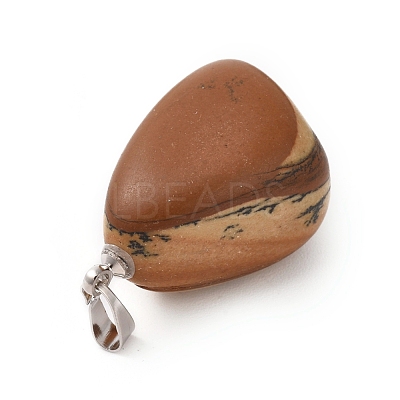 Natural Picture Jasper Pendants G-k302-B18-1