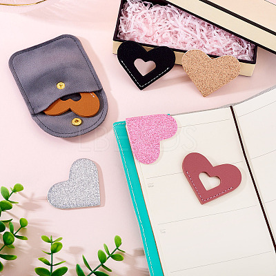 6Pcs 6 Styles PU Leather Bookmarks AJEW-TA0002-03-1