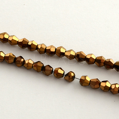 Electroplate Glass Bead Strands X-EGLA-R094-4mm-04-1