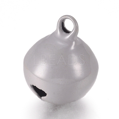 Baking Paint Iron Bell Pendants IFIN-WH0052-03O-1
