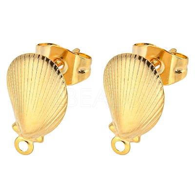 304 Stainless Steel Stud Earring Findings LS-EJEW-D081-02A-G-1