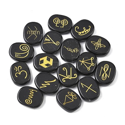 16Pcs 16 Styles Natural Obsidian Display Decorations G-F786-02A-07-1
