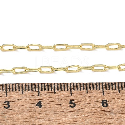 2.4MM Brass Paperclip Chain Necklaces for Women KK-CBA2293-17G-1
