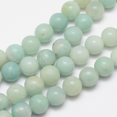Round Natural Amazonite Bead Strands X-G-I183-02-4mm-1