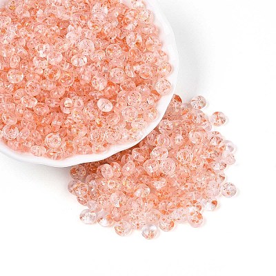 Baking Paint Transparent Glass Beads DGLA-T004-07I-1