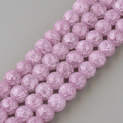 Synthetic Crackle Quartz Beads Strands X-GLAA-S134-8mm-14-1