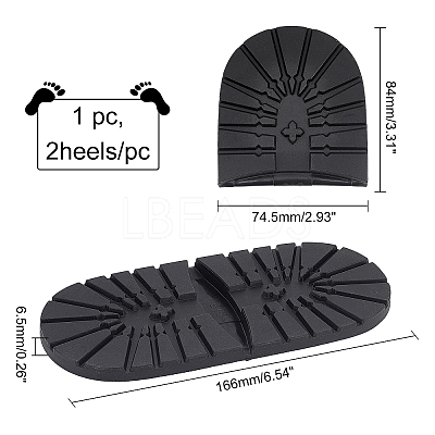 Anti Skid Rubber Shoes Bottom Heel Sole DIY-WH0304-241B-1