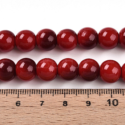 Baking Paint Glass Beads X1-DGLA-N012-10mm-10-1