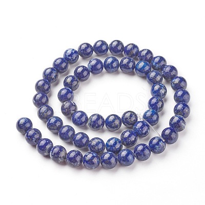 Natural Lapis Lazuli Bead Strands G-G953-02-10mm-1