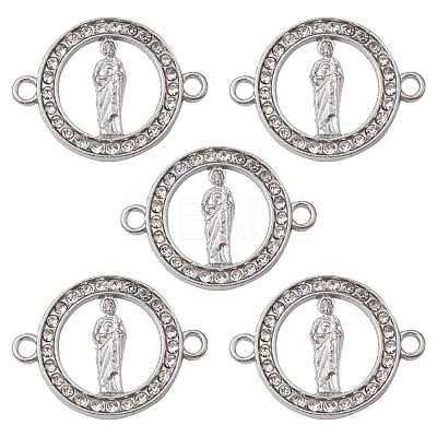 Alloy Connector Charms with Crystal Rhinestone FIND-YW0003-48-1