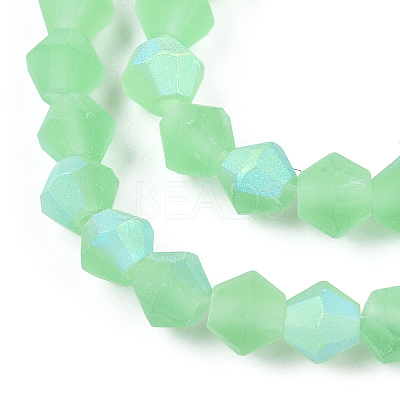 Imitate Austrian Crystal Bicone Frosted Glass Beads Strands EGLA-A039-T3mm-MB24-1