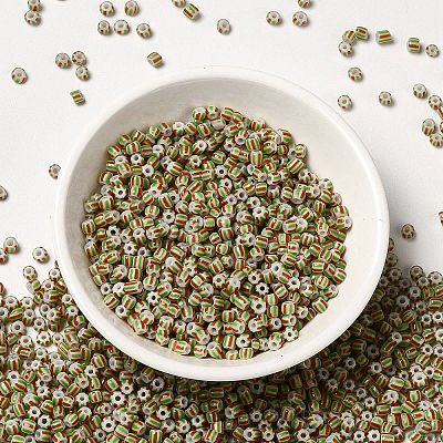 8/0 Opaque Colours Seep Glass Seed Beads SEED-F003-04B-07-1