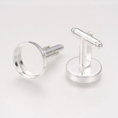 Brass Cuff Button X-KK-G175-S-1