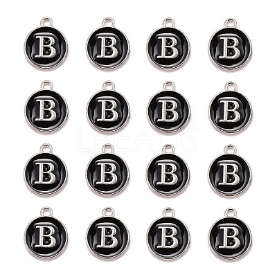 Platinum Plated Alloy Charms LS-ENAM-S118-02B-P-1