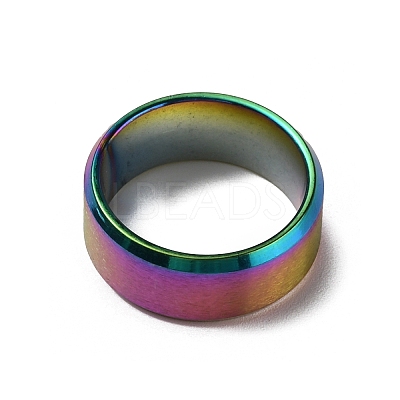 201 Stainless Steel Wide Band Finger Rings for Women Men RJEW-WH0009-13D-M-1