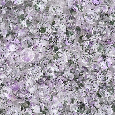 Baking Paint Transparent Glass Beads DGLA-T004-07B-1