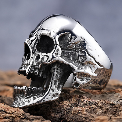 Skull 304 Stainless Steel Finger Rings for Men FS-WGF2445-04-1