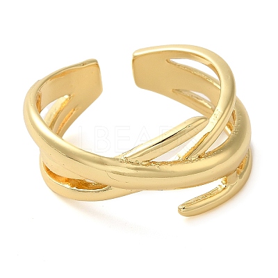 Brass Open Cuff Rings for Women LS-RJEW-Z070-07G-02-1