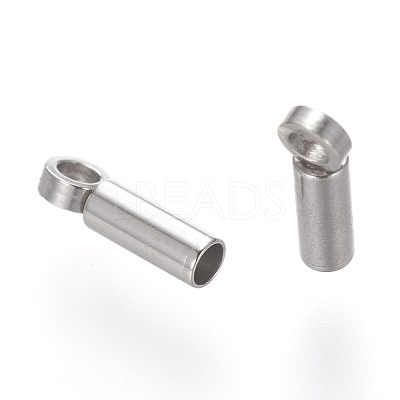 Tarnish Resistant 201 Stainless Steel Cord Ends LS-STAS-P118-07-1