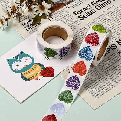Heart Shaped Stickers Roll DIY-K027-A16-1