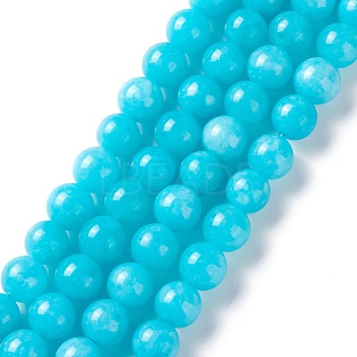 Natural White Jade Imitation Amazonite Beads Strands G-I299-F04-10mm-1