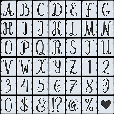 PET Plastic Hollow Out Drawing Painting Stencils Templates Sets DIY-WH0453-97A-1