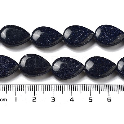Synthetic Blue Goldstone Beads Strands G-P528-L06-01-1