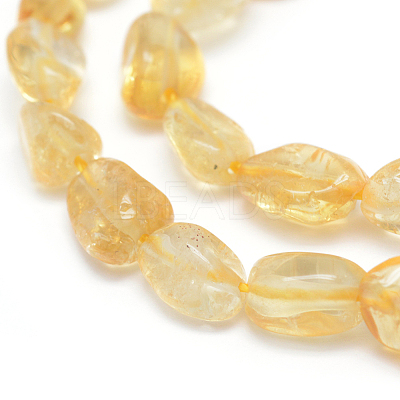 Natural Citrine Beads Strands X-G-P331-03A-1