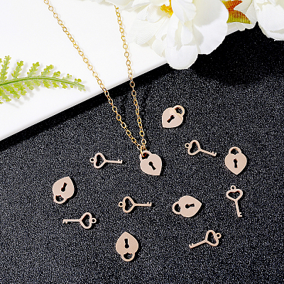 304 Stainless Steel Charms STAS-UN0012-02RG-1