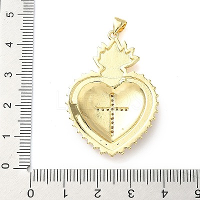 Brass Micro Pave Cubic Zirconia Pendants KK-I379-03G-B-1