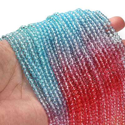 Transparent Painted Glass Beads Strands X1-DGLA-A034-T4mm-A11-1
