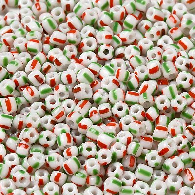6/0 Opaque Colours Seep Glass Seed Beads SEED-F003-04A-13-1