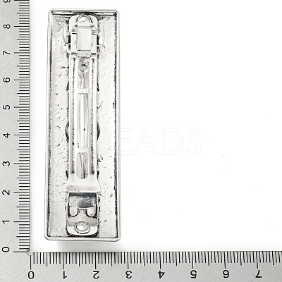 Rectangle with Moon Phase Pattern Alloy Hair Barrettes PHAR-G011-01AS-1
