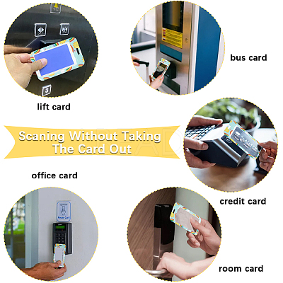 Plastic ID Card Sleeve with Polyester Lanyard Strap AJEW-WH20017-33F-1