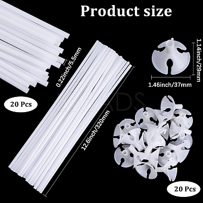 PP Plastic Balloon Bar & Cap Set DIY-WH20007-247-1