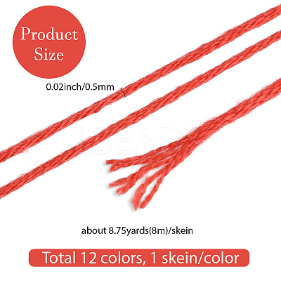 6-Ply Polyester Embroidery Floss OCOR-WH20074-01A-03-1