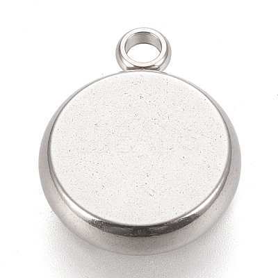 Tarnish Resistant 304 Stainless Steel Pendant Cabochon Settings STAS-K202-03C-P-1